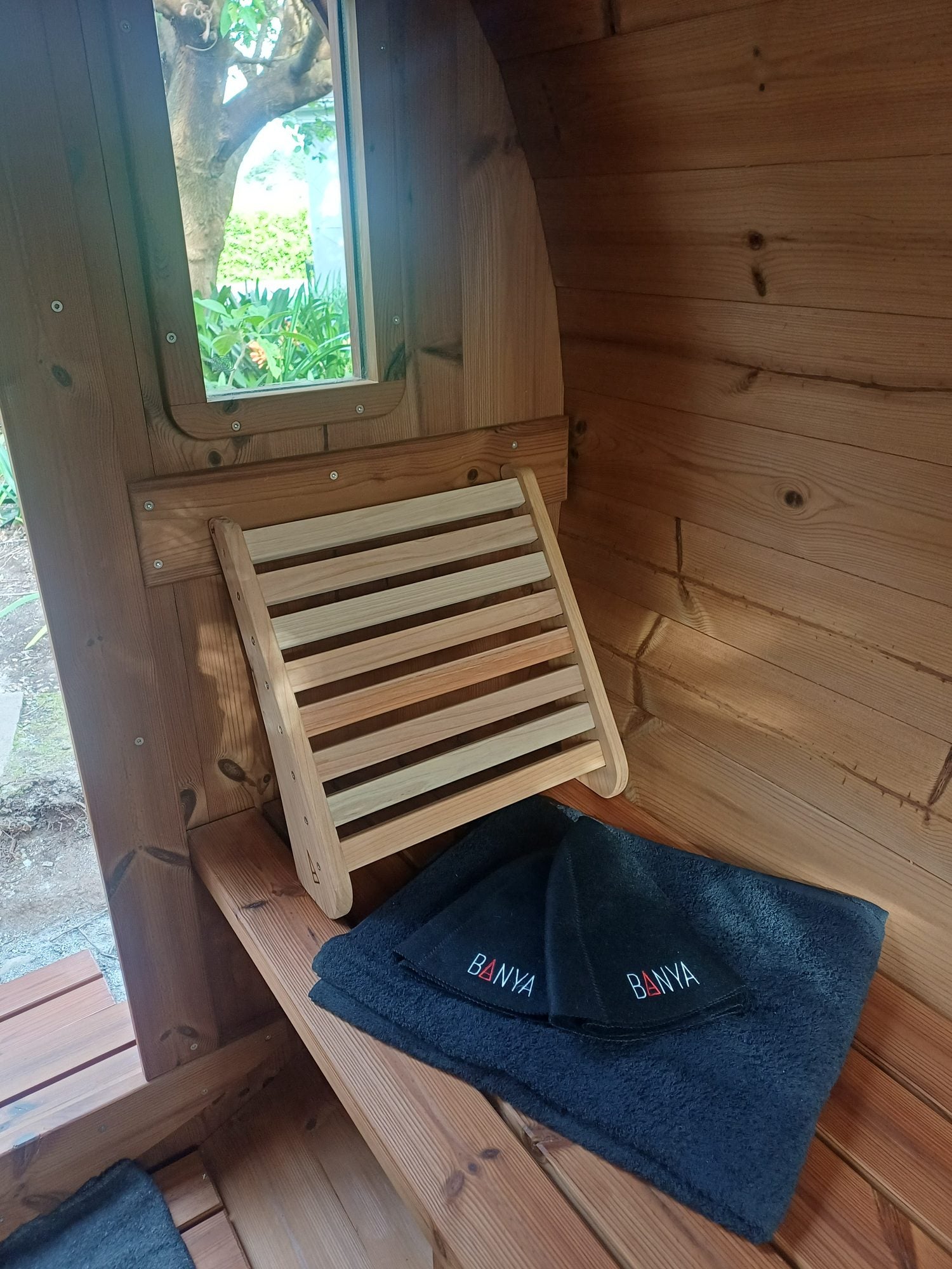 The interior benches fitted