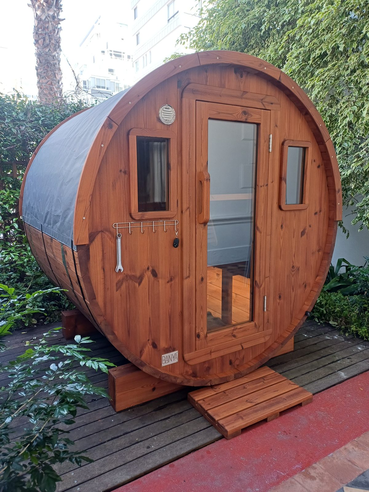 The BANYA barrel on the deck at The Winchester Hotel, Sea Point